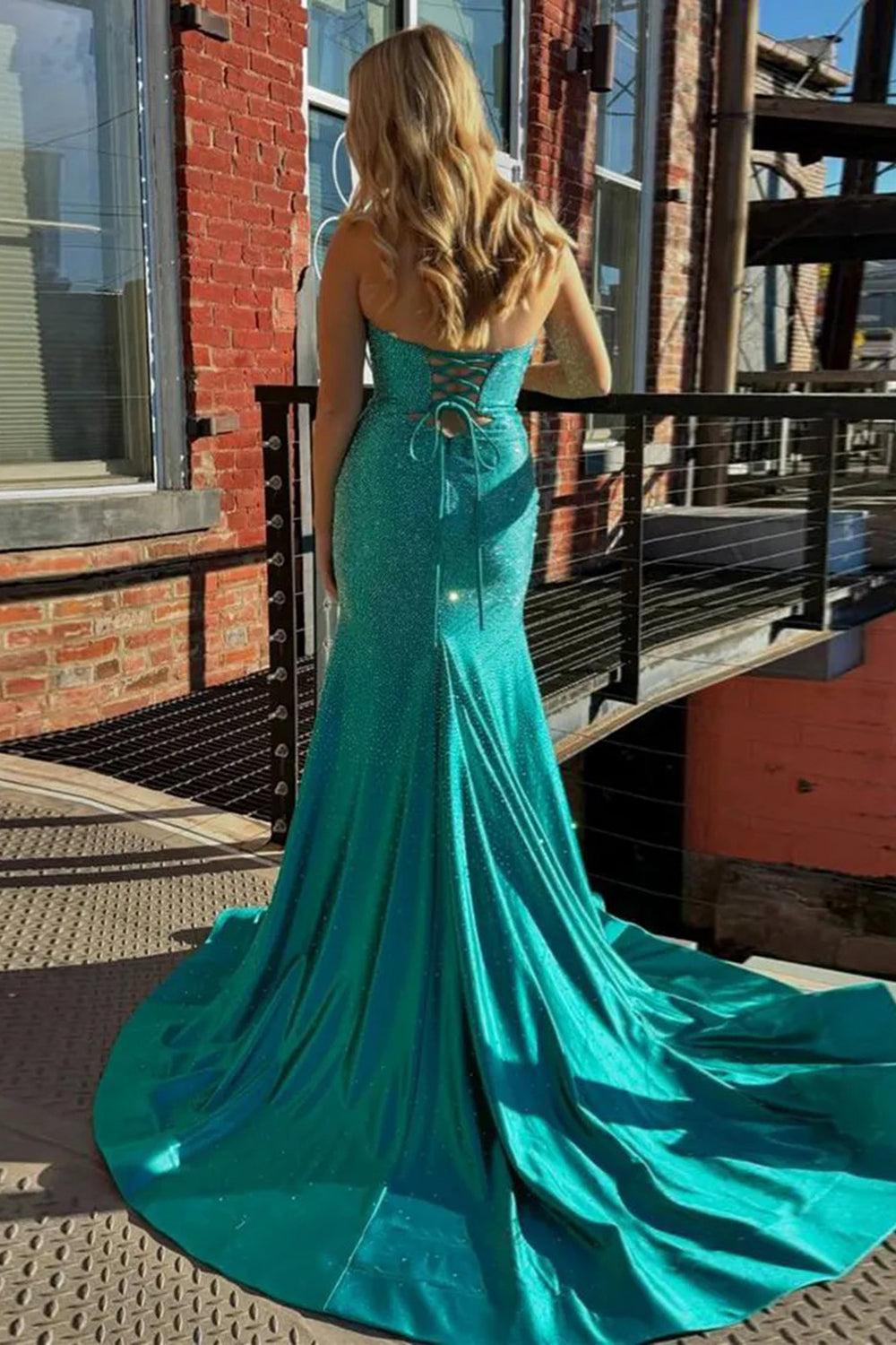 Lilac Prom Dress Hollow Out Sweetheart Formal Dress With Slit