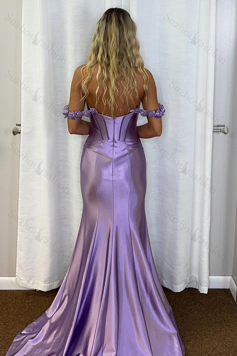 Champagne Prom Dress Off The Shoulder Corset Long Formal Dress