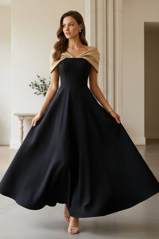 A-Line Satin Cocktail Dresses Satin Sleeveless Ankle-Length Formal Dresses