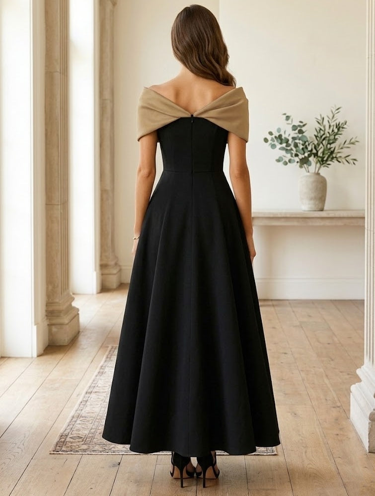 A-Line Satin Cocktail Dresses Satin Sleeveless Ankle-Length Formal Dresses