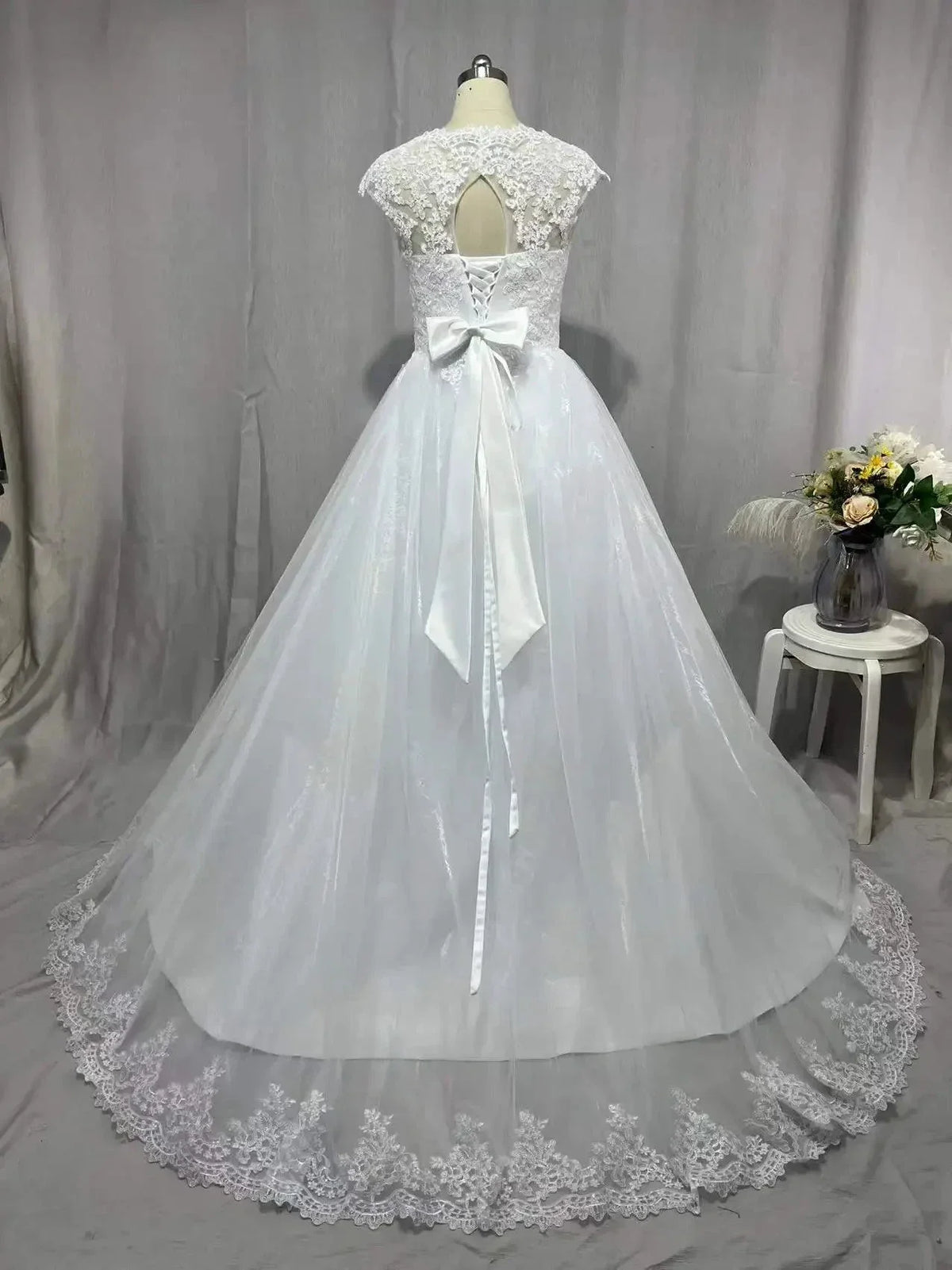 MYYBLE Real Photo Backless Cap Sleeves Bohemian Modern Wedding Dresses 2022 Plus Size Custom Made Vestido De Noiva Wedding Dress (ZD14099)