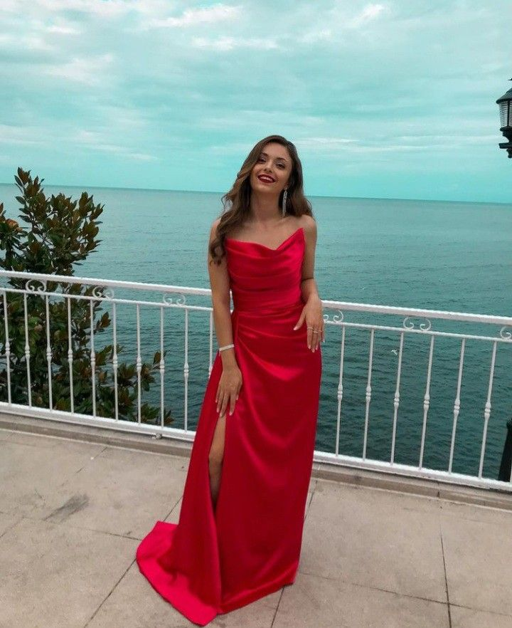 Charming Mermaid Prom Dresses, Red Evening Dress Prom Gowns - View 2 | VelvetHem