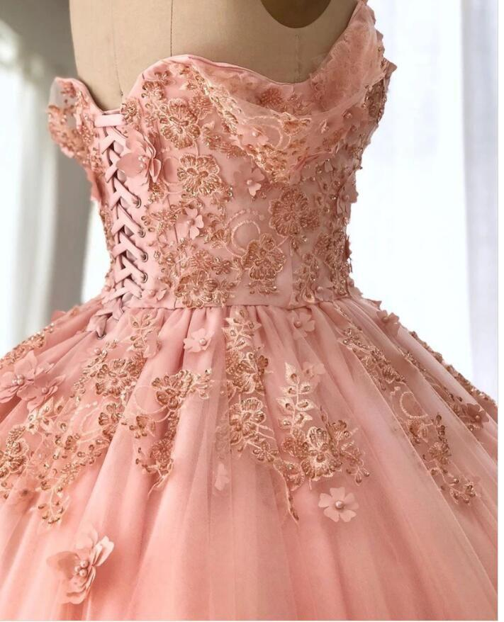 Dusty Blue Lace Quinceanera Dresses Ball Gowns Sweet 16 Dress - View 6 | VelvetHem