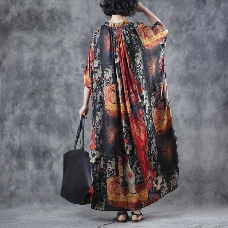 Maxi Dress Floral Print Casual Loose