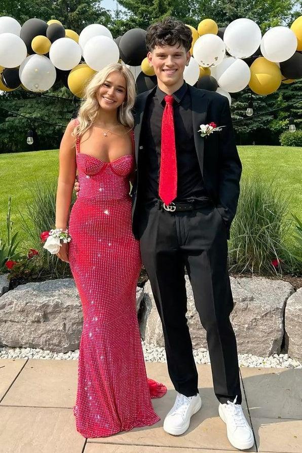 Suzhoufashion Mermaid Sweetheart Red Long Prom Dress With Beading Formal Evening Gown