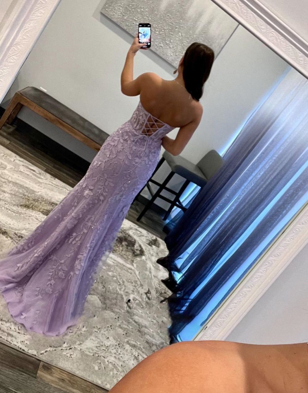 Mermaid Sweetheart Prom Dress With Appliques - View 3 | VelvetHem