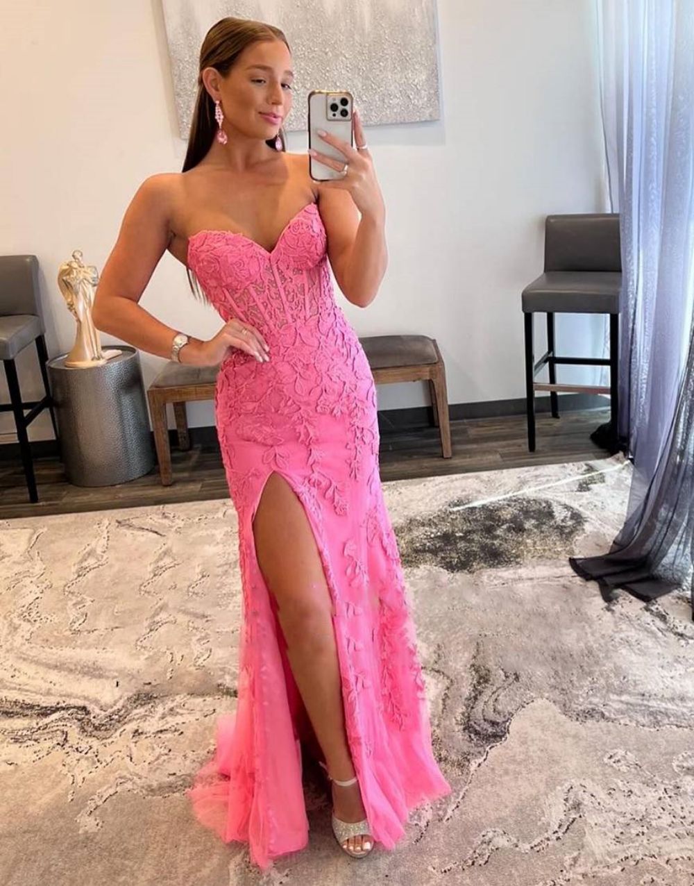 Mermaid Sweetheart Prom Dress With Appliques - View 12 | VelvetHem
