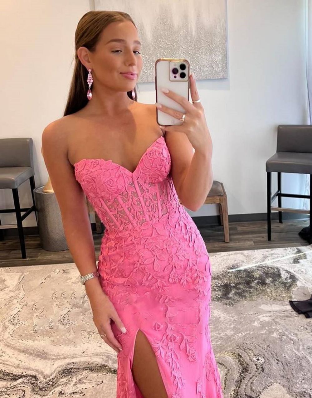 Mermaid Sweetheart Prom Dress With Appliques - View 15 | VelvetHem
