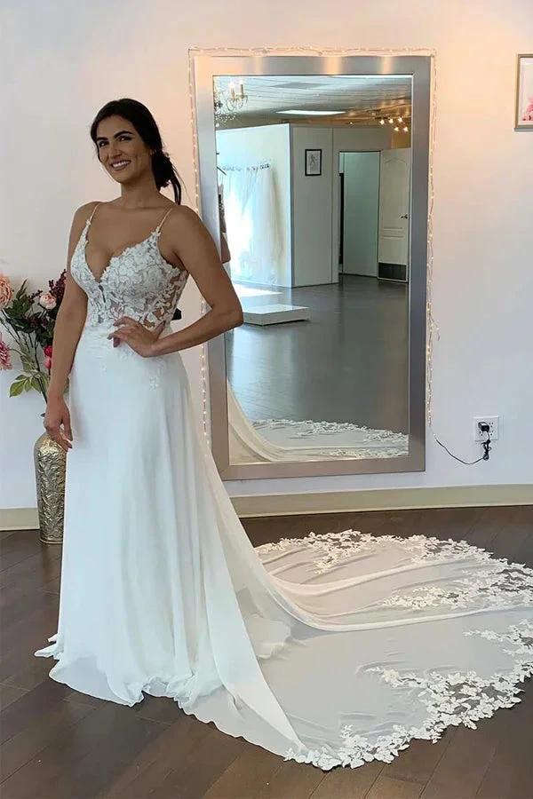 Mermaid/Trumpet Straps Appliques Bohemian Plus Size Wedding Dress (ZD16159)