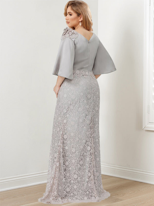 Mother of the Bride Trumpet Mermaid Dress Featuring Applique