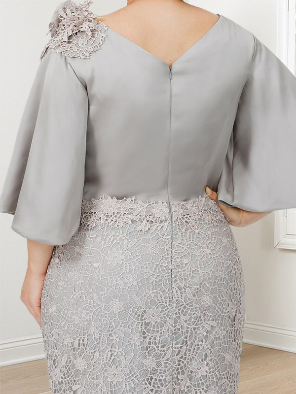 Mother of the Bride Trumpet Mermaid Dress Featuring Applique