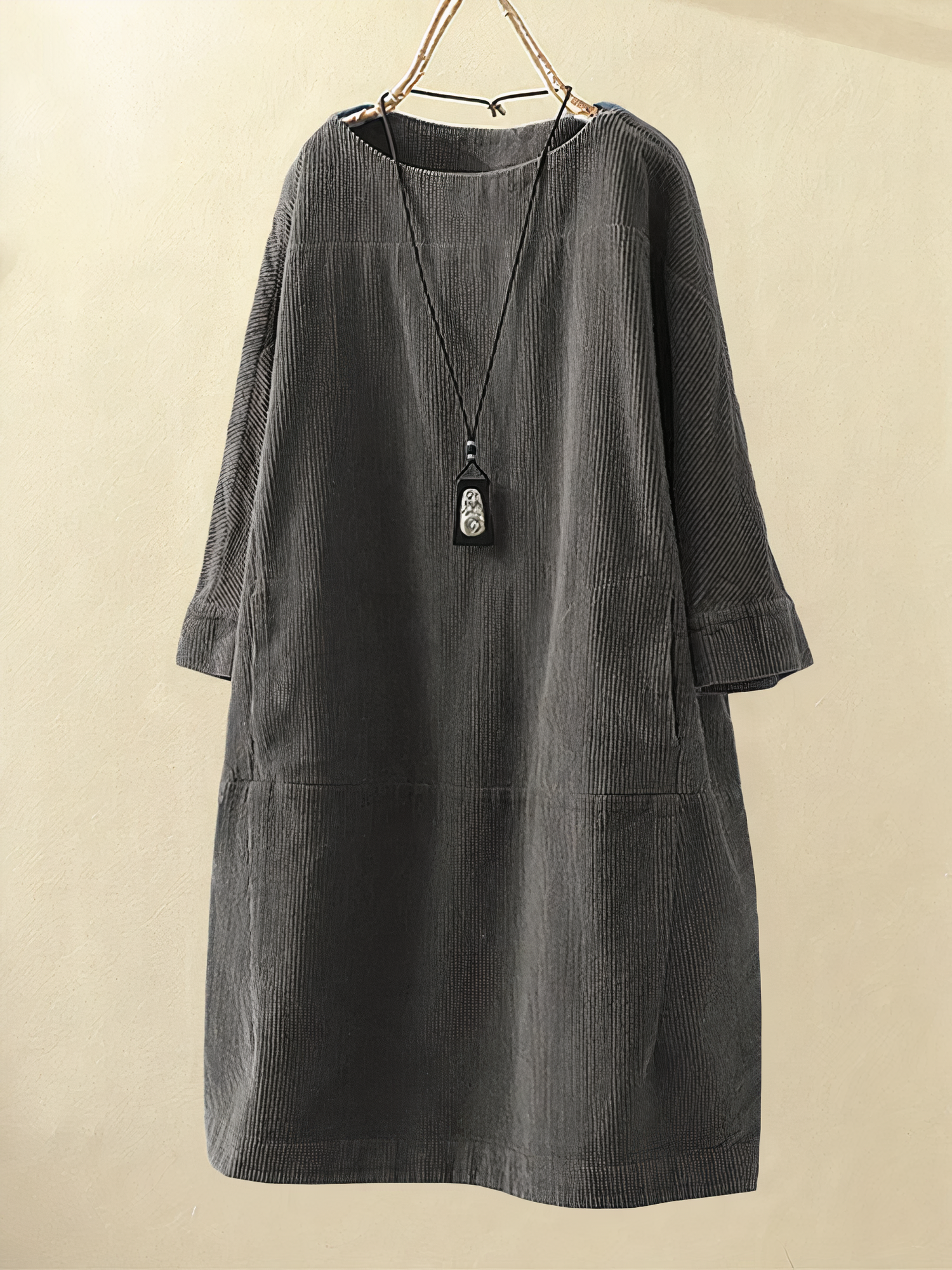 Tracy Premium Loose and Corduroy Dress Designer Edit