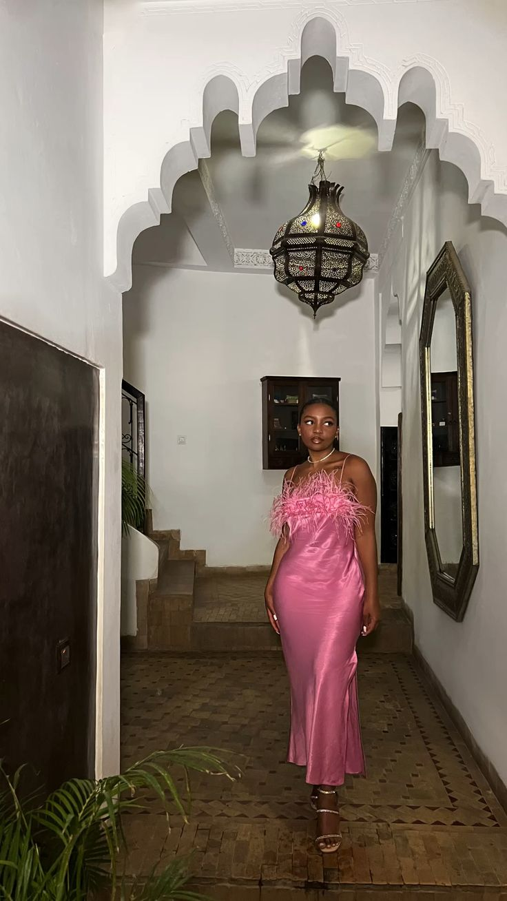 Classy Pink Evening Dress,Pink Formal Gown - VelvetHem