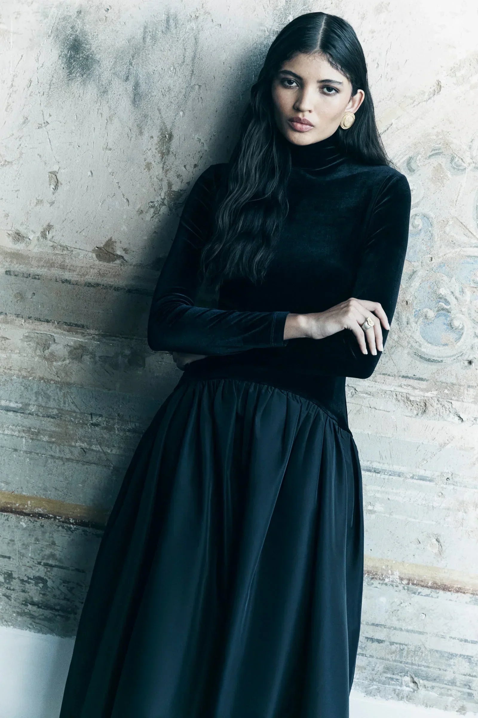 Marta Premium Long Sleeved Midi Dress Elevated Occasion Wear