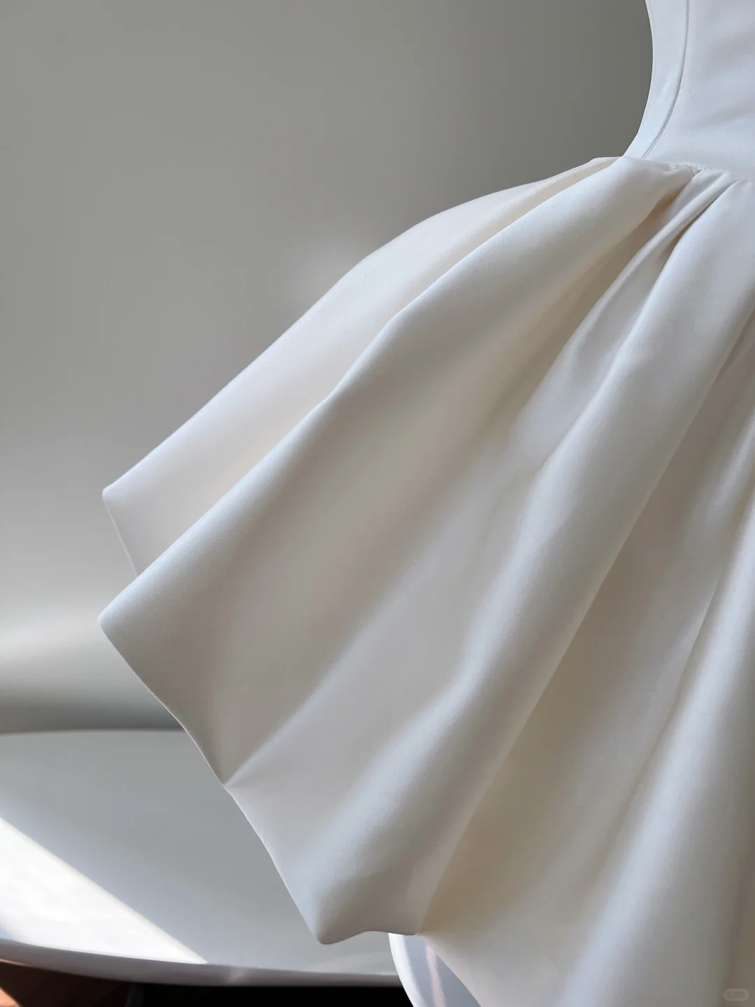 Simple White Satin A Line Homecoming Dress Short Birthday Dress - View 4 | VelvetHem