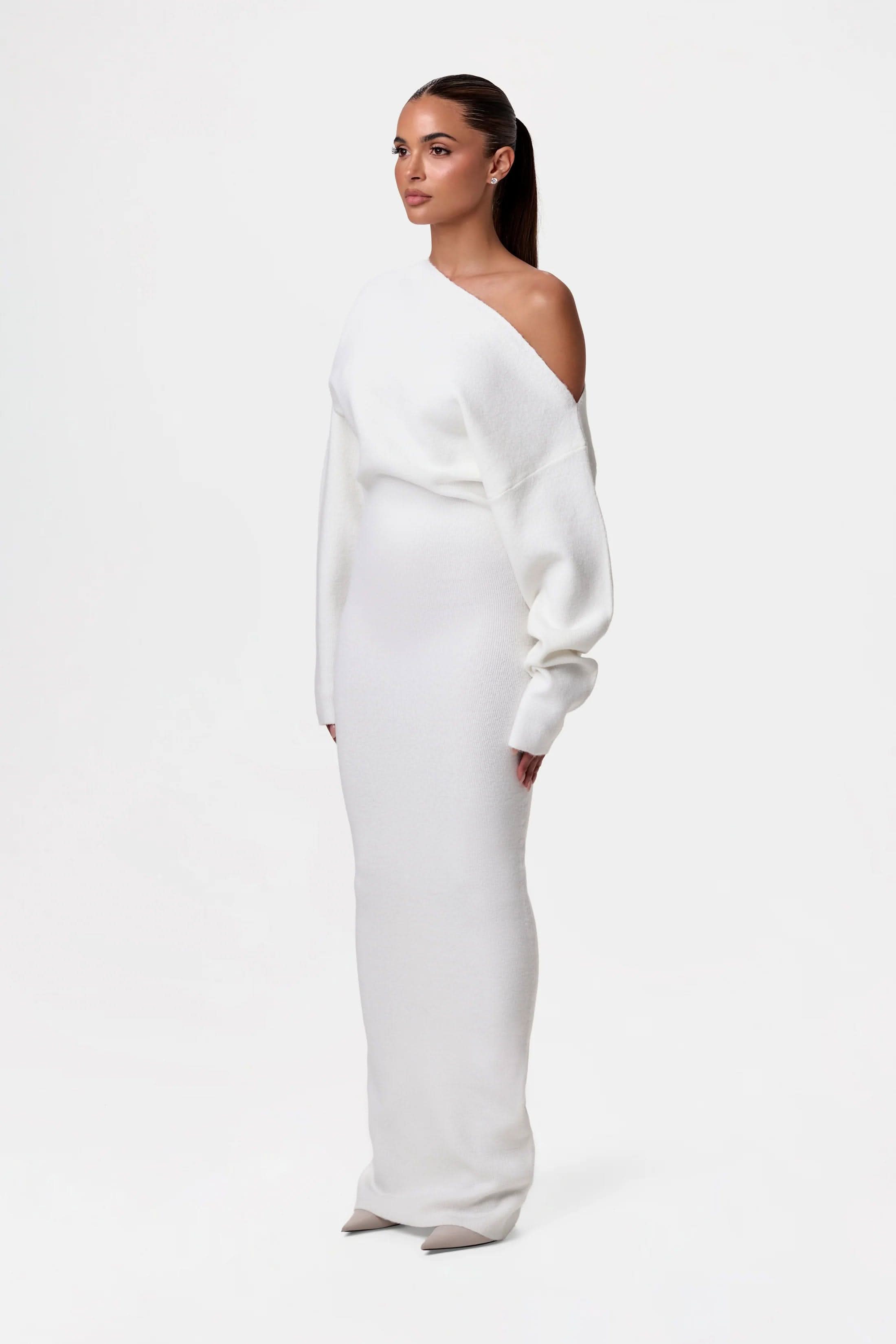 Serena Off - Shoulder Knit Dress
