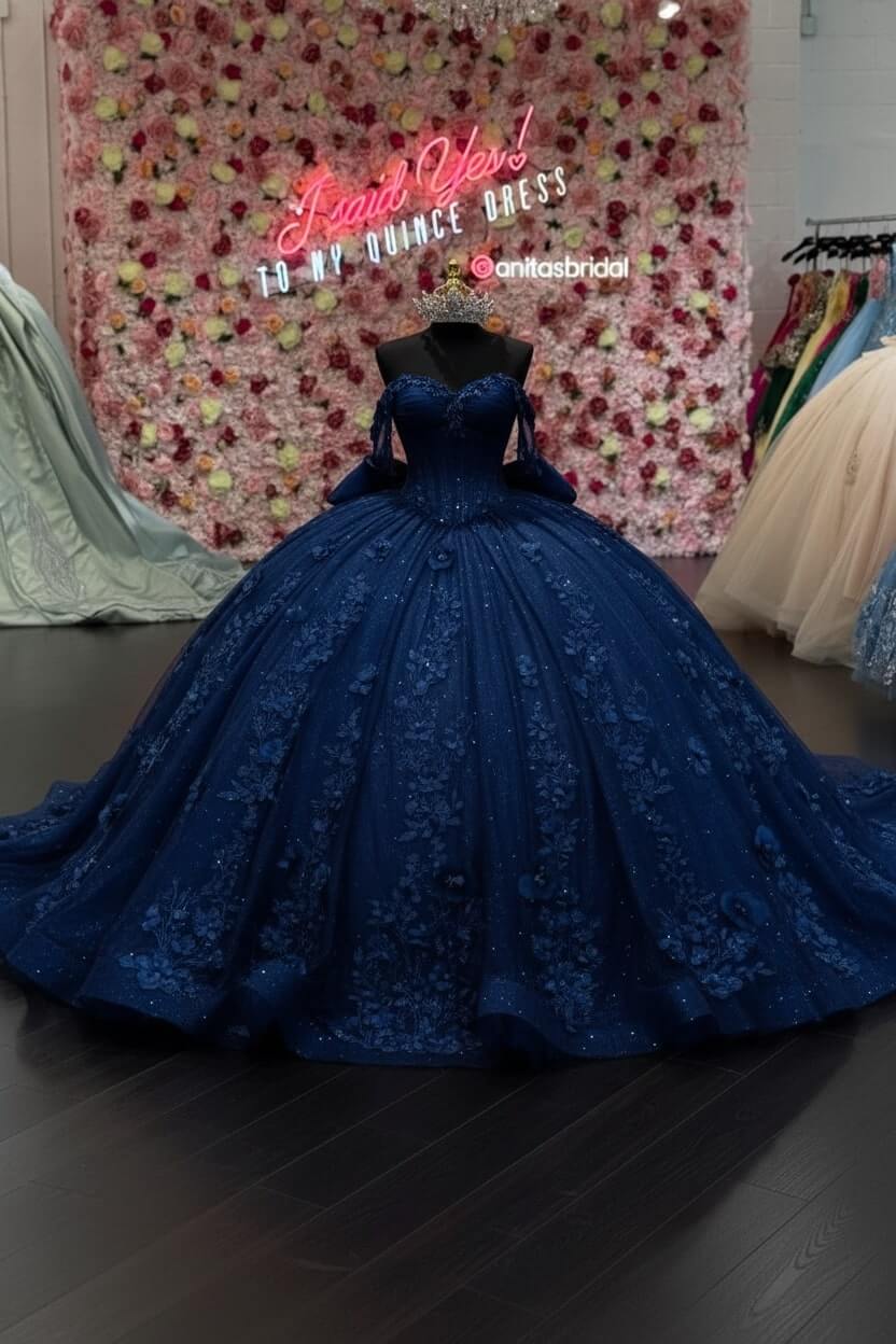 Ball Gown Off Shoulder Sleeveless Pleated 3D Flowers Applique Bow Knot Sparkly Pink Tulle Quinceanera Dress Birthday Party Dress Evening Formal Gown For Sweet 16