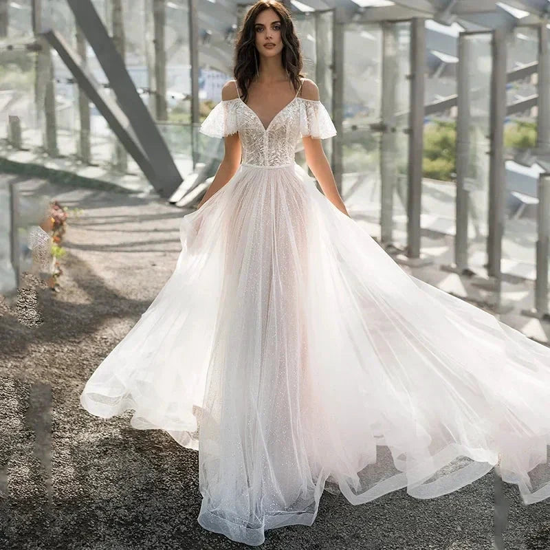 New BOHO Backless Wedding Dress Vestido De Noiva Wedding Gowns by payinti