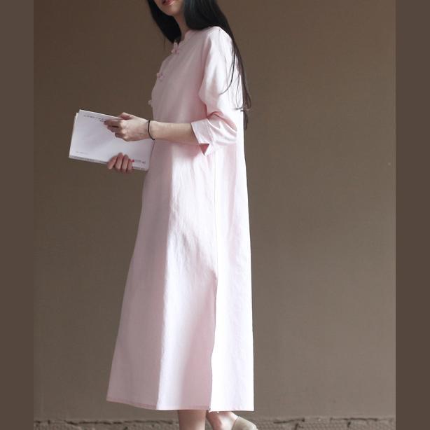 Nude spring dresses vintage cotton maxi dress oversize linen caftans