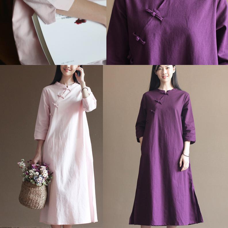 Nude spring dresses vintage cotton maxi dress oversize linen caftans