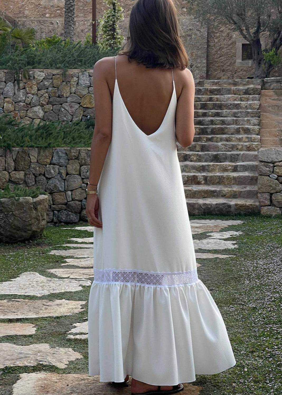 Celeste Lace Trim Maxi Dress