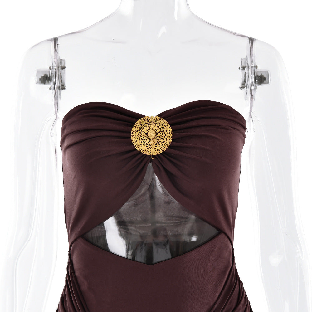 Lucian Maxi Dress Brown