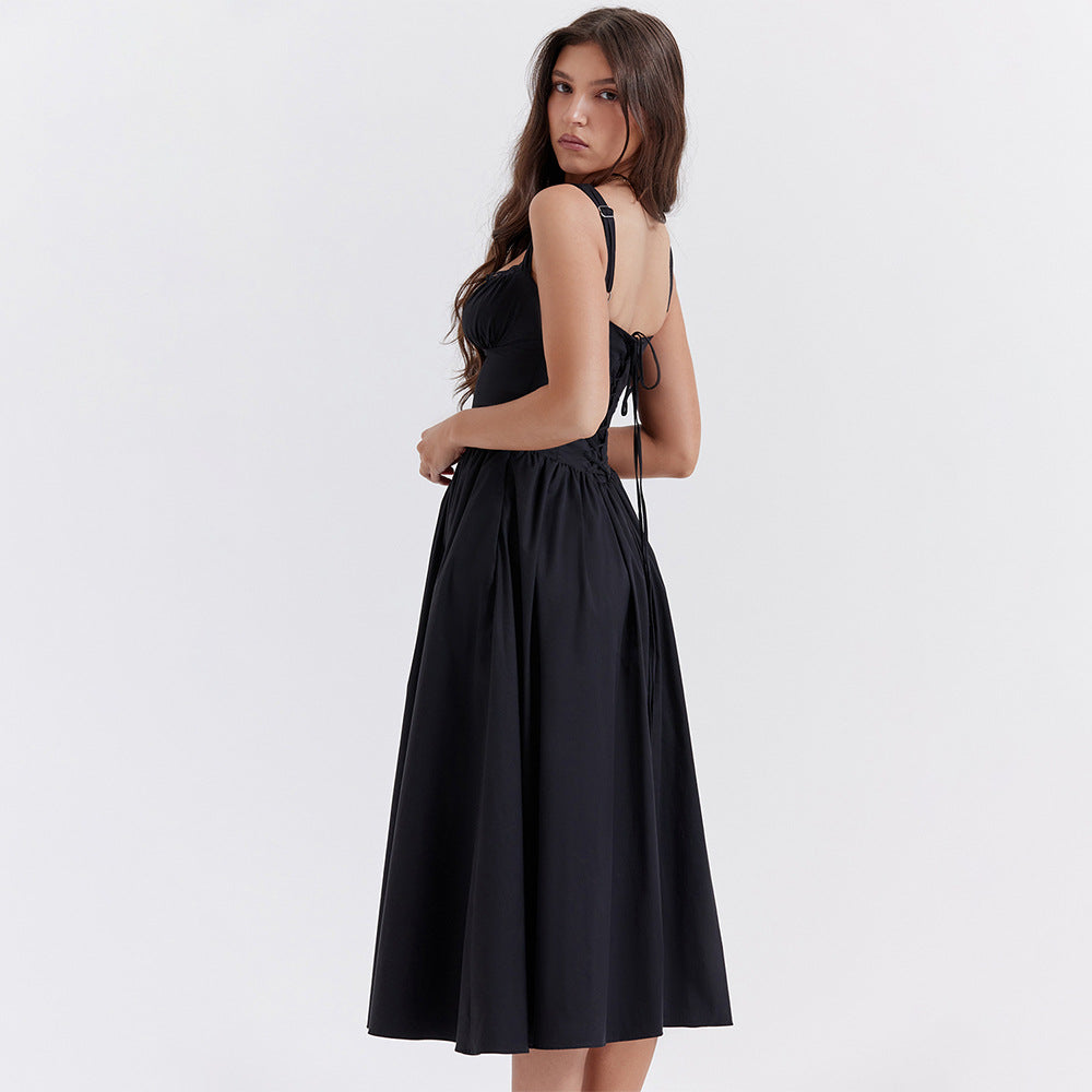 Sling Floral Vacation Slim Fit Sleeveless Dress for