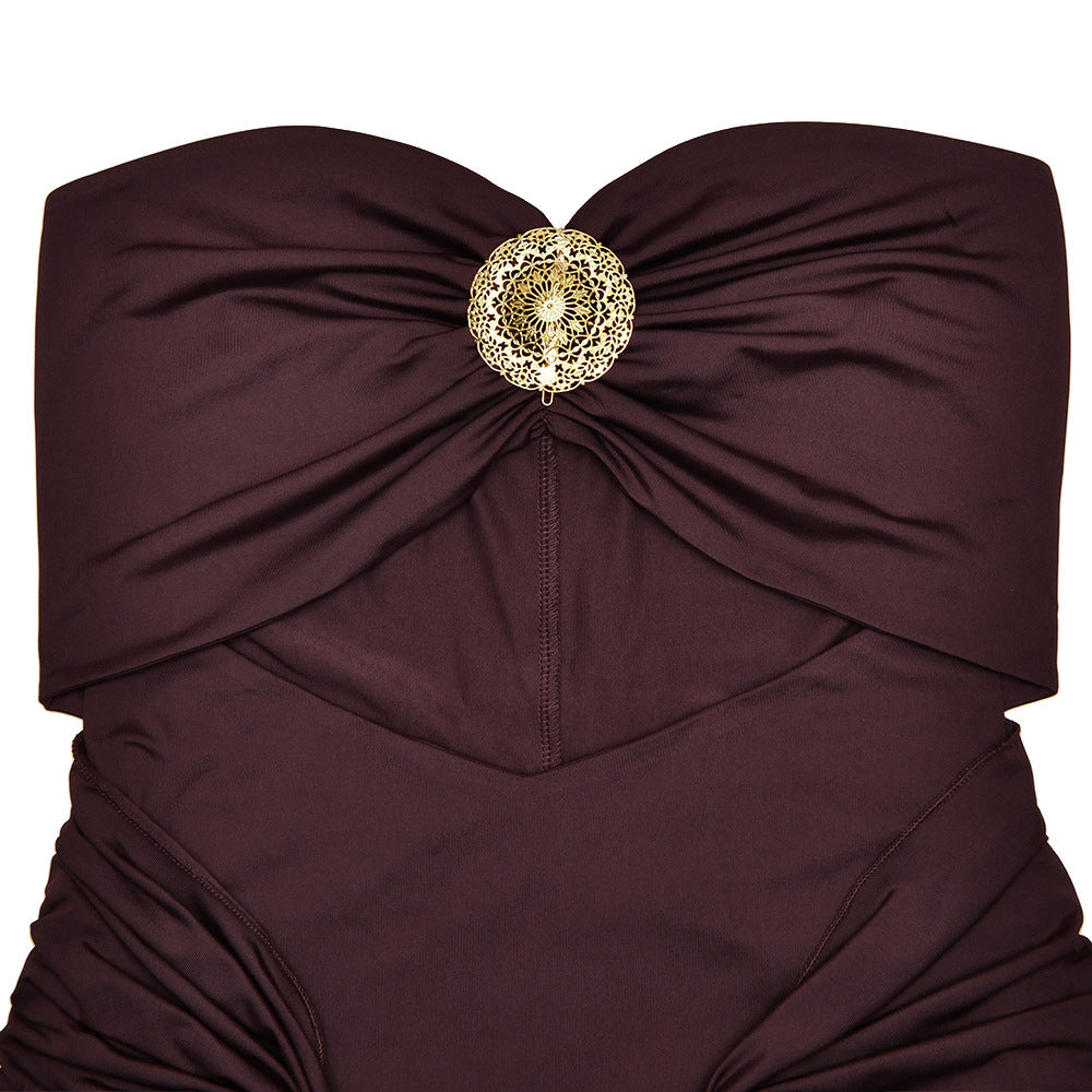 Lucian Maxi Dress Brown