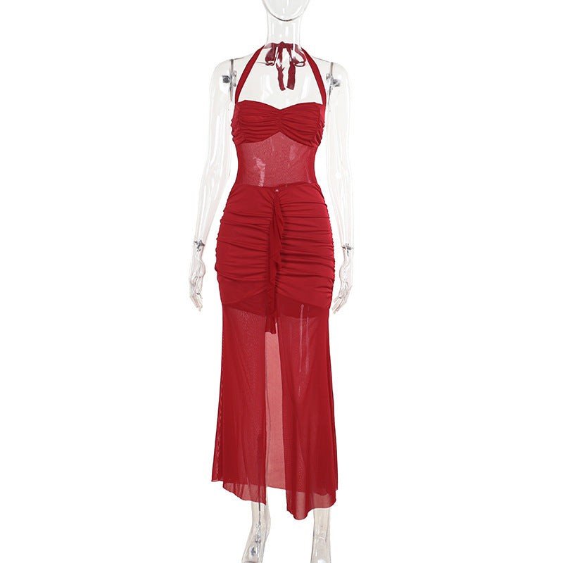 Raze Halter Dress Red