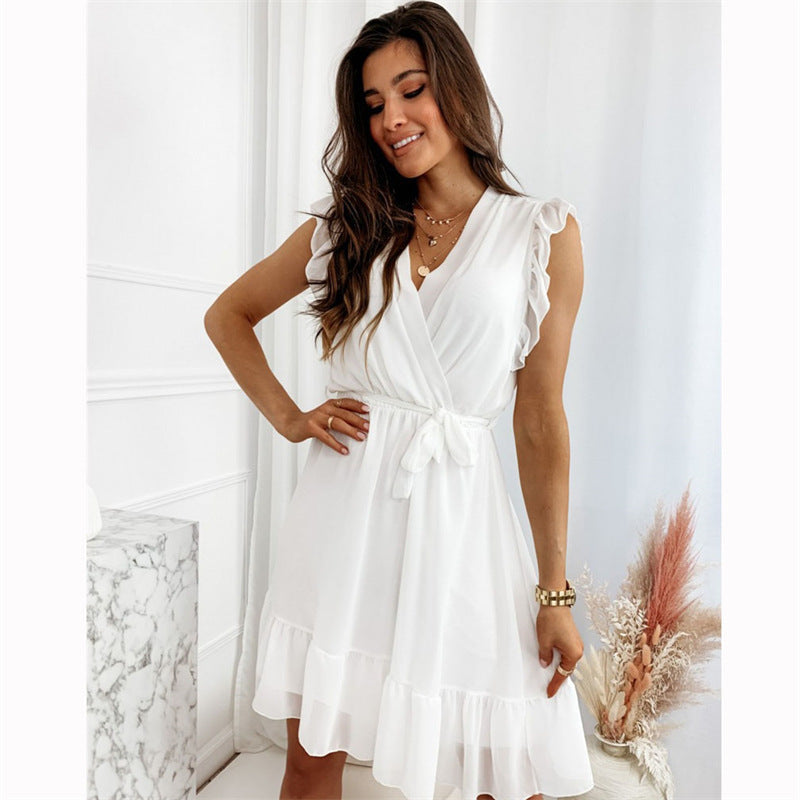 Rafi Cotton Pocketed Puff Sleeve Babydoll Tunic Off White
