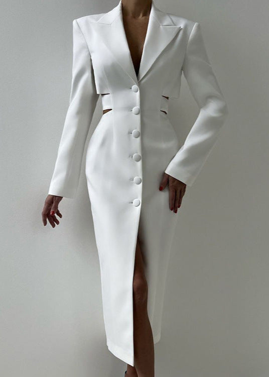 Sculpted Elegance Cut Out Blazer Dress