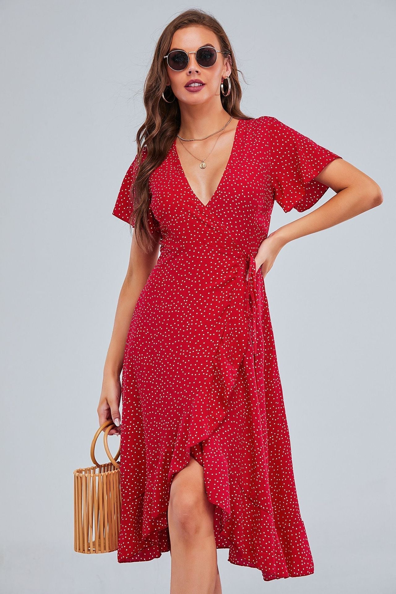 Rejoice Metallic Detailed Wrap Maxi Dress Magenta FINAL