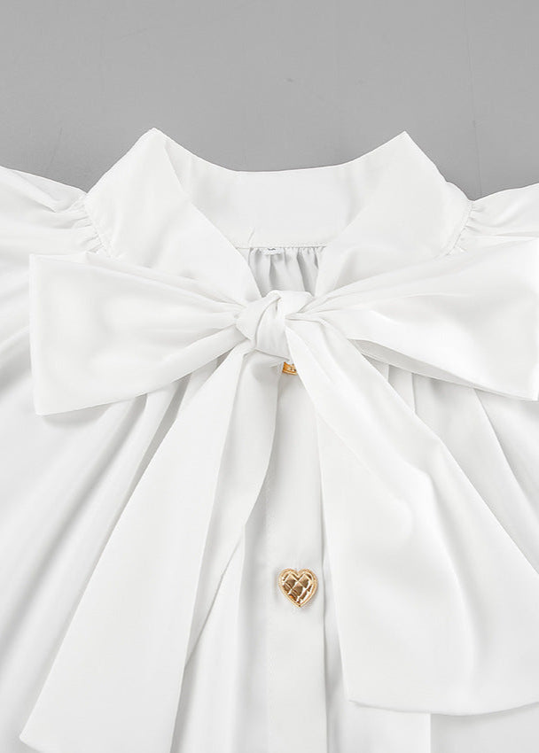 Opulent Grace Bow Tie Blouse Dress