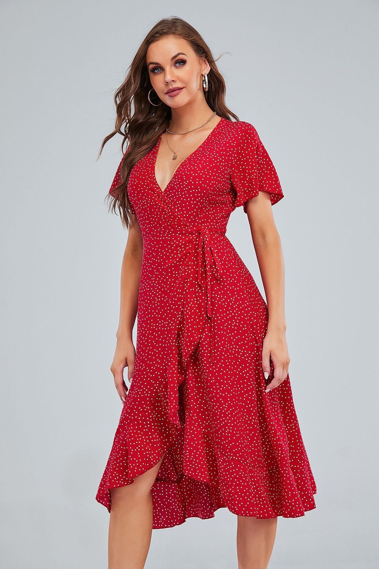 Rejoice Metallic Detailed Wrap Maxi Dress Magenta FINAL