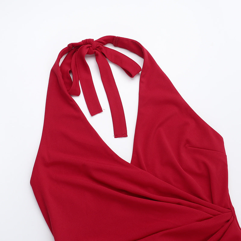 Ritter Slit Dress Red