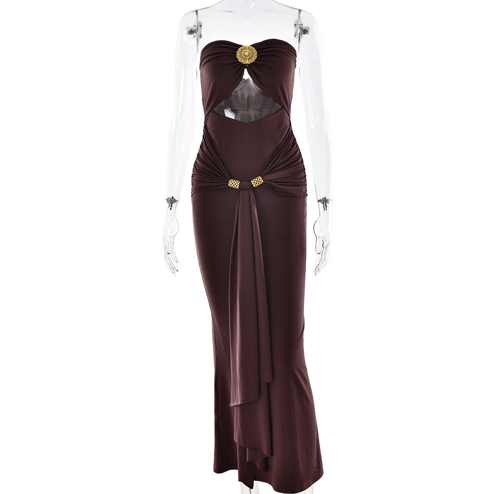 Lucian Maxi Dress Brown