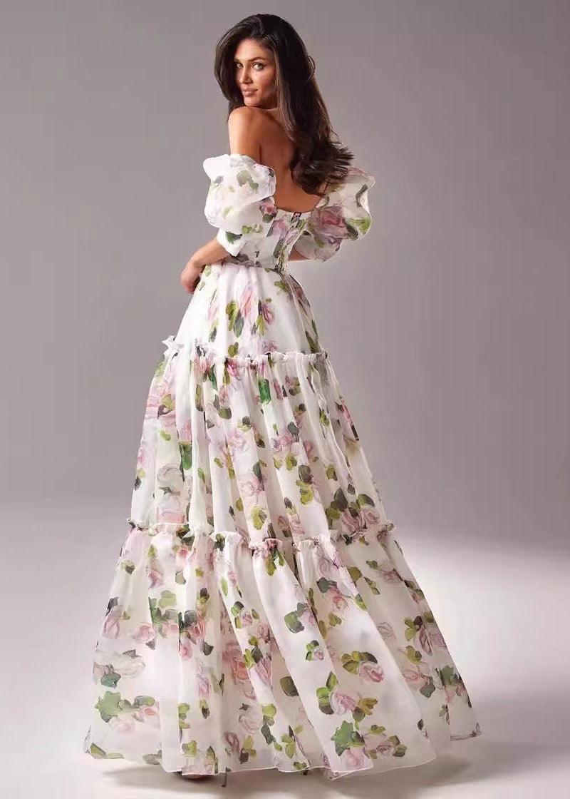 Rosalie Charm Off Shoulder Floral Maxi Dress