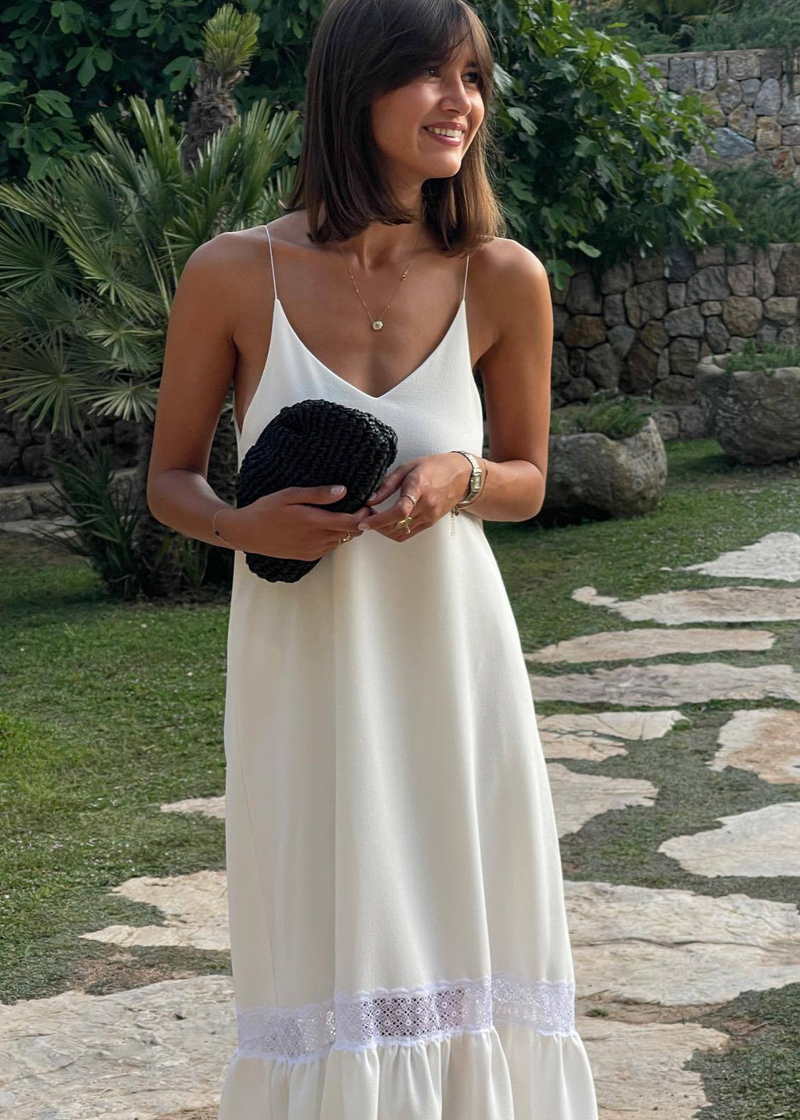 Celeste Lace Trim Maxi Dress
