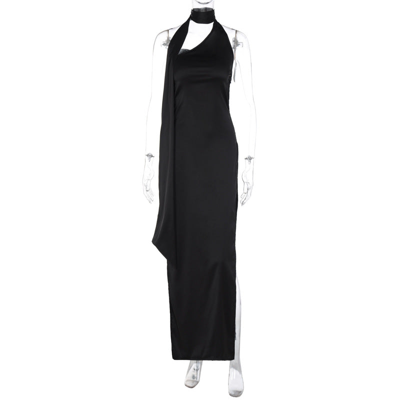 Fashionable Elegant Backless Slit Dress