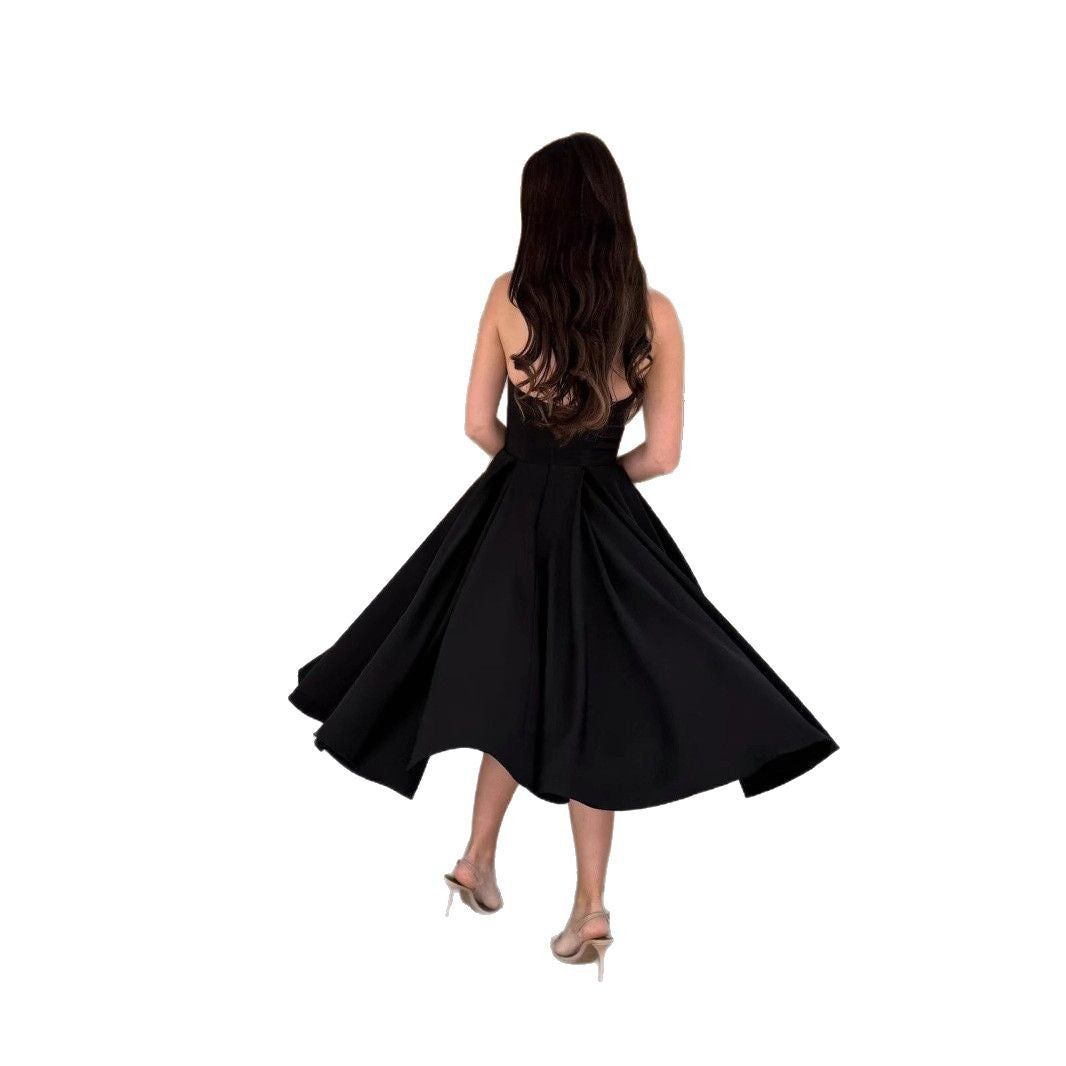 Natalia Chic Women's Evening Dress with a Swinging Skirt and Strapless Design Boutique Collection