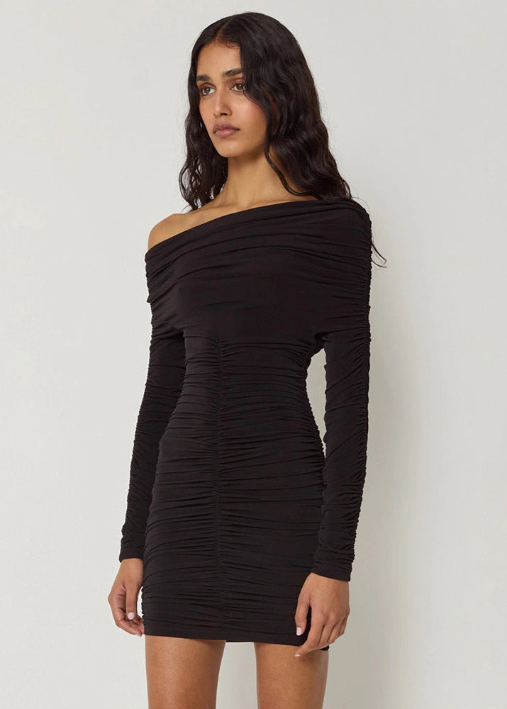 Isla Off Shoulder Ruched Mini Dress