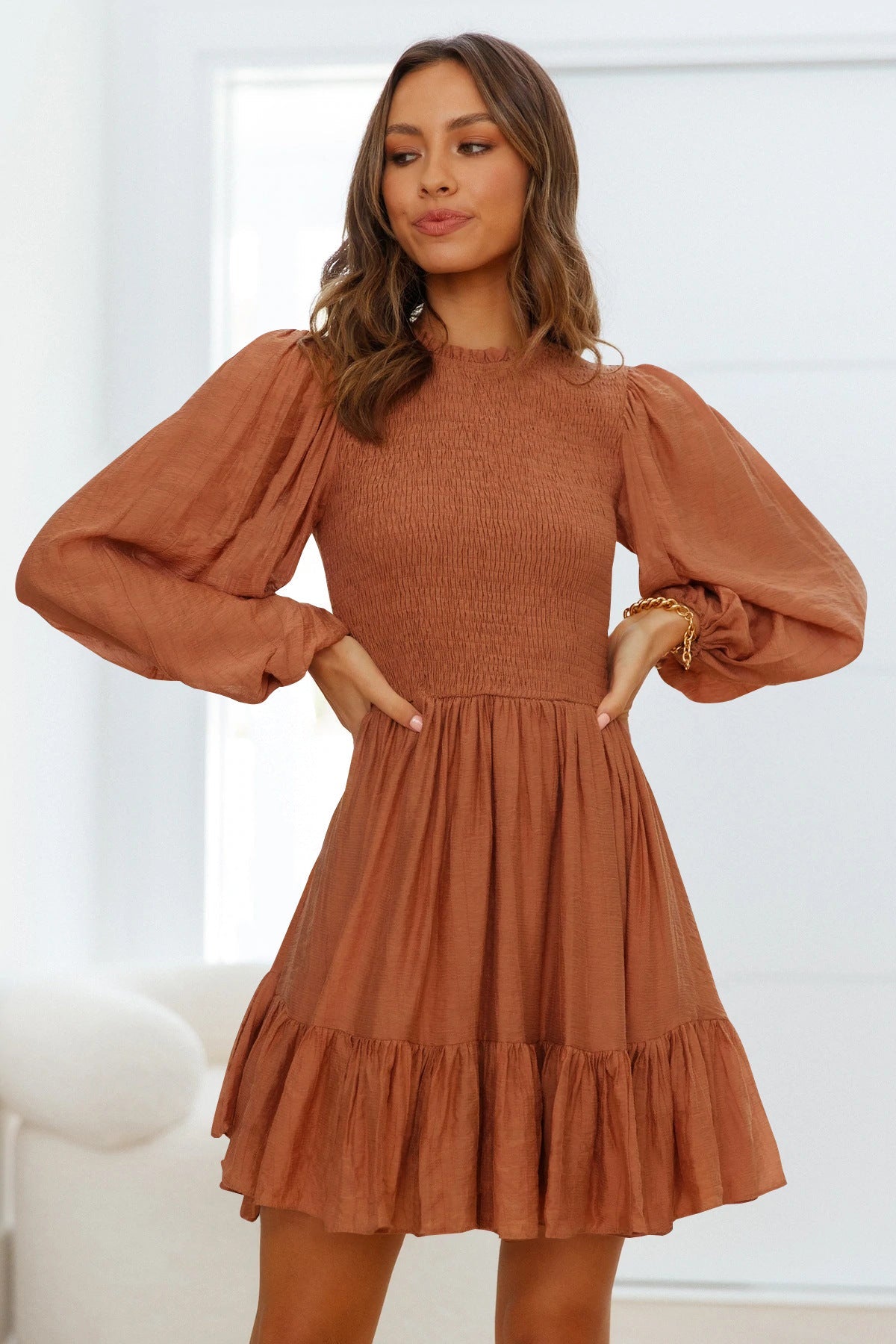 Vara Chiffon Ruffle Dress FINAL