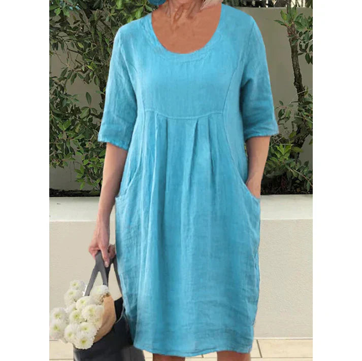 Ifigenia Relaxed and Timeless Summer Dress for Women Easy Wear Style