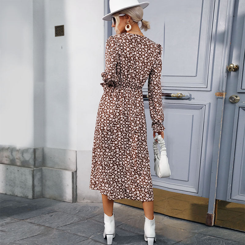 Reno Pocketed Floral Smocked Midi Dress FINAL