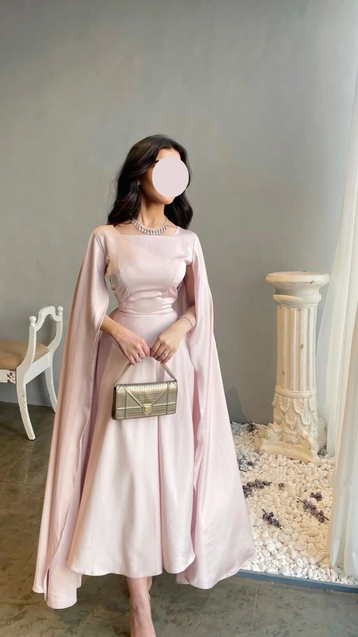Elegant Pink A-line Evening Dress,Pink Party Dress - VelvetHem