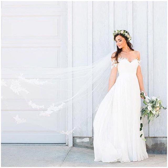 Off The Shoulder Lace Sweetheart Beach Beach Wedding Dress Chiffon Summer Outdoor Bridal Gowns BA3769