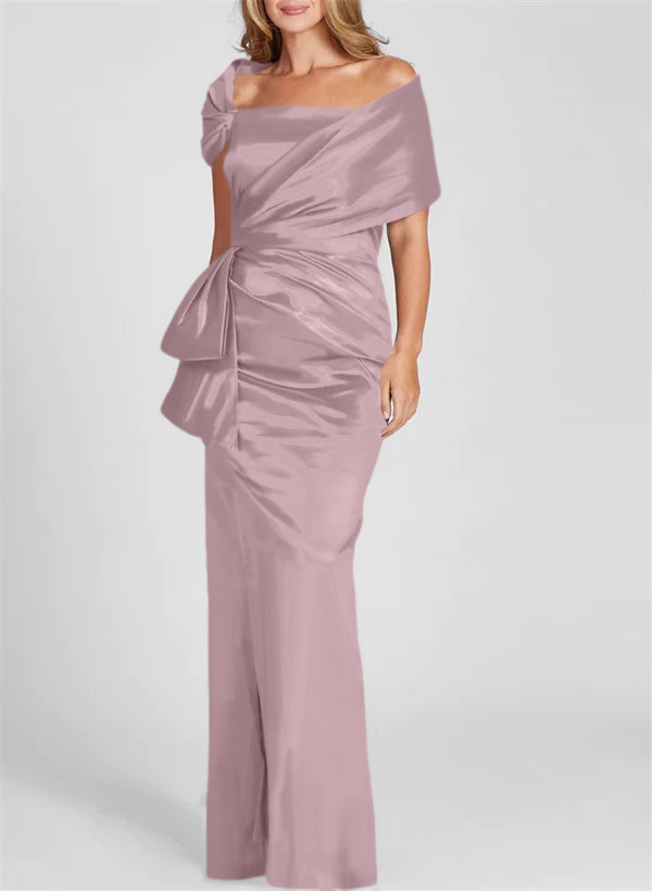 Off the Shoulder Long Sheath Column Gown for the Mother of the Bride