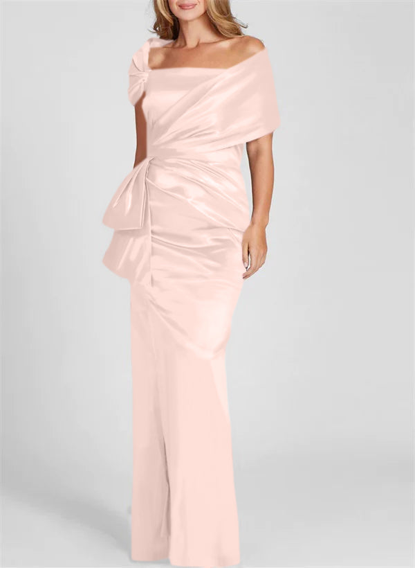 Off the Shoulder Long Sheath Column Gown for the Mother of the Bride