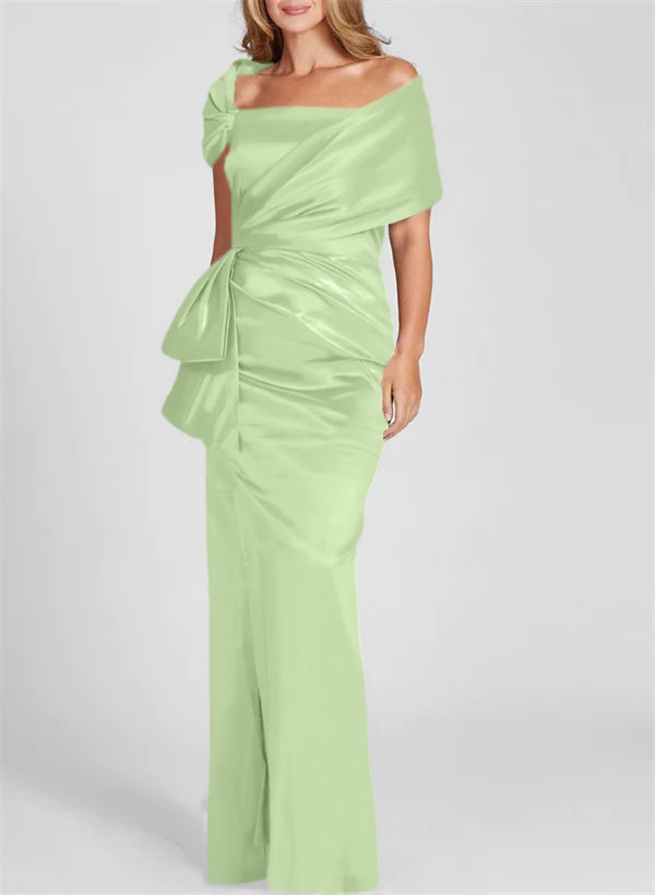 Off the Shoulder Long Sheath Column Gown for the Mother of the Bride