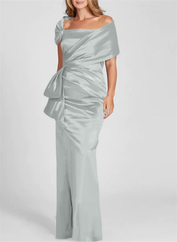 Off the Shoulder Long Sheath Column Gown for the Mother of the Bride
